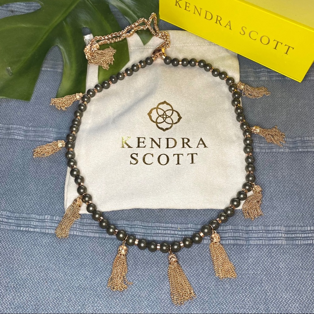 Kendra Scott Vanina Necklace in Rose Gold Pyrite